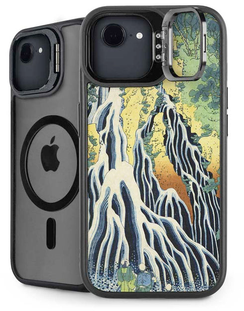 Kirifuri Falls in Kurokawa Mountain by Hokusai iPhone 16e Kickstand Case