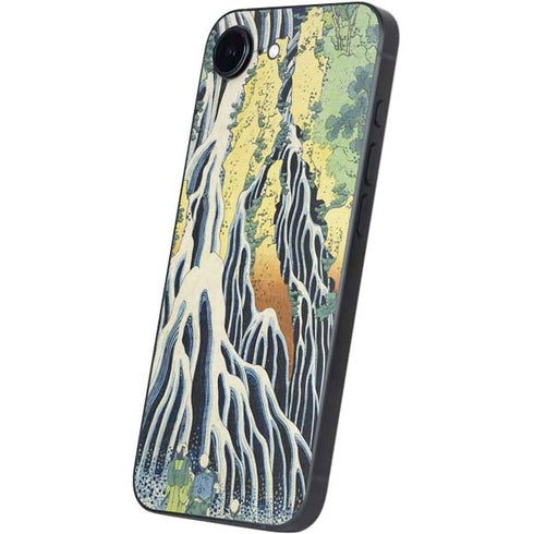 Kirifuri Falls in Kurokawa Mountain by Hokusai iPhone 16e Skin