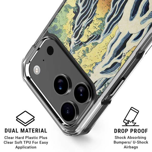 Kirifuri Falls in Kurokawa Mountain by Hokusai iPhone 18 Pro Clear Case
