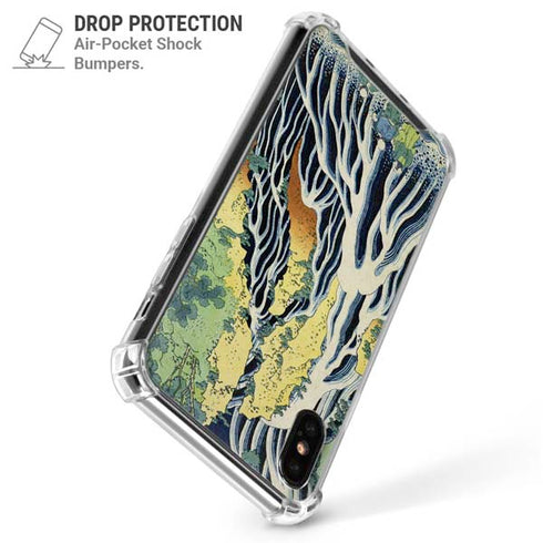 Kirifuri Falls in Kurokawa Mountain by Hokusai iPhone X/XS Clear Case