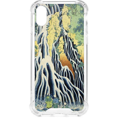 Kirifuri Falls in Kurokawa Mountain by Hokusai iPhone XS Clear Case