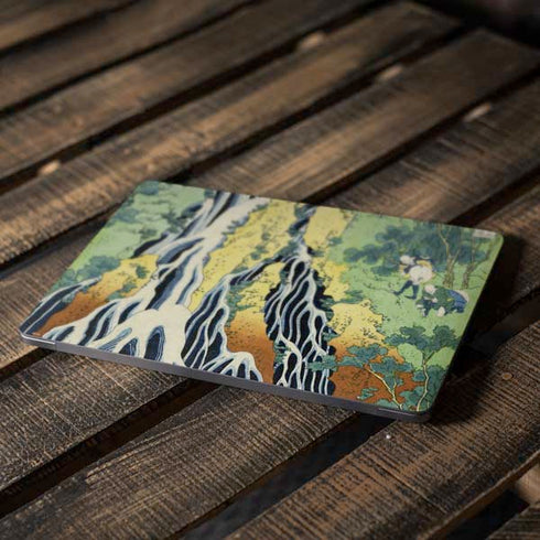 Kirifuri Falls in Kurokawa Mountain by Hokusai Apple MacBook Air Skin
