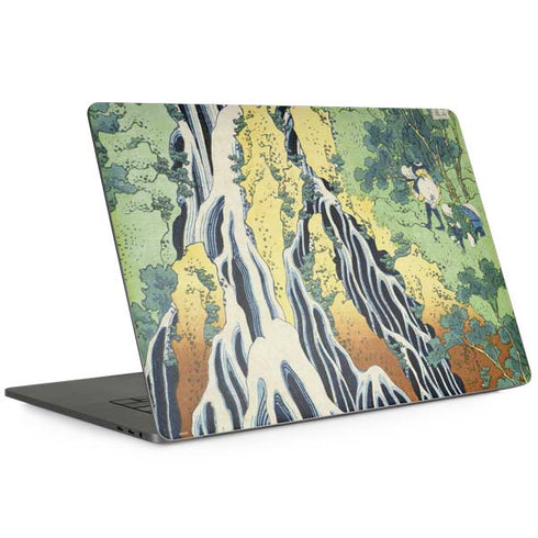 Kirifuri Falls in Kurokawa Mountain by Hokusai MacBook Skins