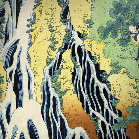 Kirifuri Falls in Kurokawa Mountain by Hokusai MacBook Skins