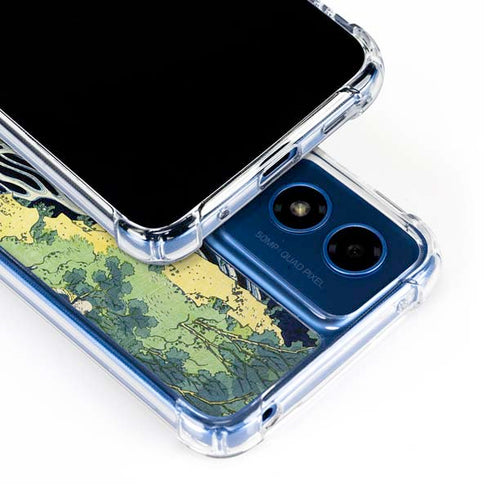 Kirifuri Falls in Kurokawa Mountain by Hokusai Moto G Play 4G (2024) Clear Case