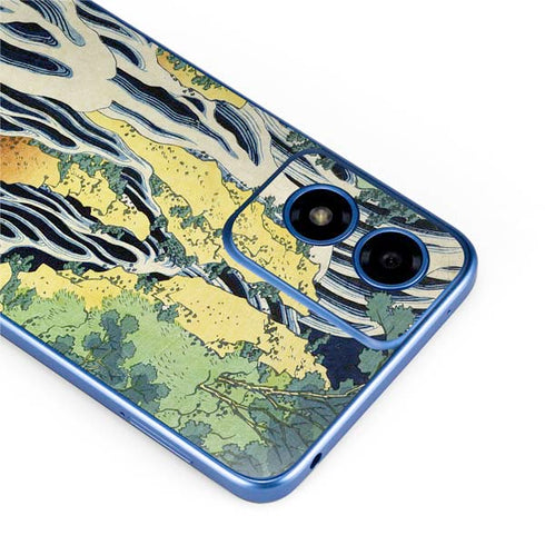 Kirifuri Falls in Kurokawa Mountain by Hokusai Moto G Play 4G (2024) Skin