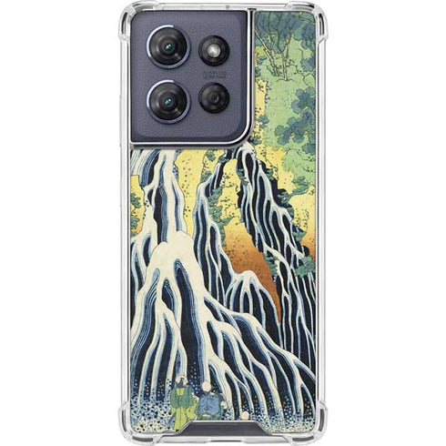 Kirifuri Falls in Kurokawa Mountain by Hokusai Moto G Play 5G (2025) Clear Case