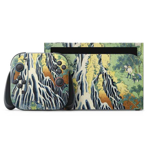 Kirifuri Falls in Kurokawa Mountain by Hokusai Nintendo Skins