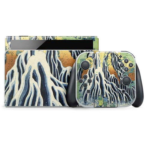 Kirifuri Falls in Kurokawa Mountain by Hokusai Nintendo Skins