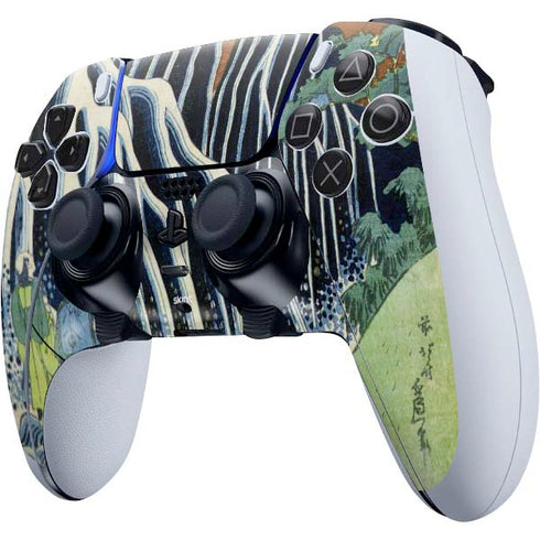 Hiroshige Kirifuri Falls in Kurokawa Mountain PS5 DualSense Edge Pro Controller Skin