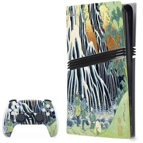 Kirifuri Falls in Kurokawa Mountain by Hokusai PS5 Pro Bundle Skin