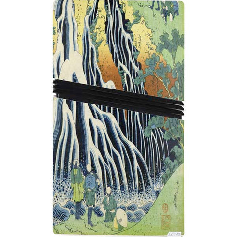 Kirifuri Falls in Kurokawa Mountain by Hokusai PS5 Pro Console Skin