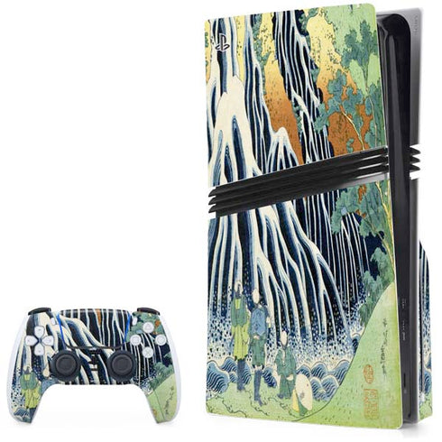 Kirifuri Falls in Kurokawa Mountain by Hokusai PlayStation PS5 Skins