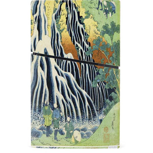 Kirifuri Falls in Kurokawa Mountain by Hokusai PS5 Slim Digital Edition Console Skin