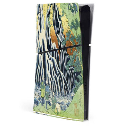 Kirifuri Falls in Kurokawa Mountain by Hokusai PlayStation PS5 Skins