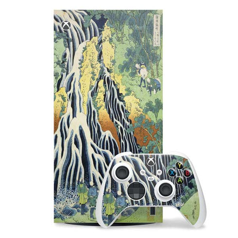Kirifuri Falls in Kurokawa Mountain by Hokusai Xbox Series X Skins