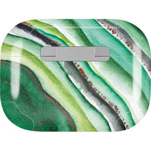Kiwi Watercolor Geode AirPods Skins