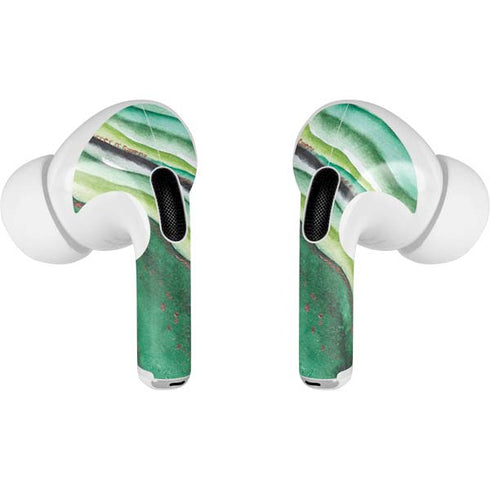 Kiwi Watercolor Geode AirPods Skins