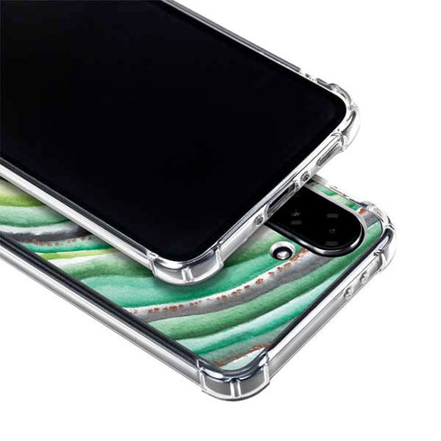 Kiwi Watercolor Geode Galaxy A36 5G Clear Case
