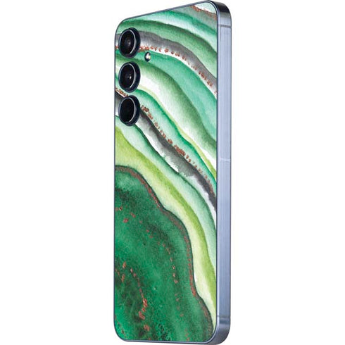 Kiwi Watercolor Geode Galaxy A55 5G Skin