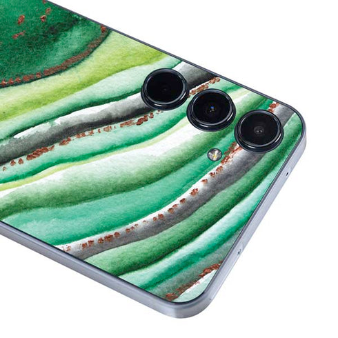 Kiwi Watercolor Geode Galaxy A55 5G Skin