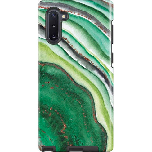 Kiwi Watercolor Geode Galaxy Cases