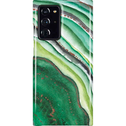 Kiwi Watercolor Geode Galaxy Cases