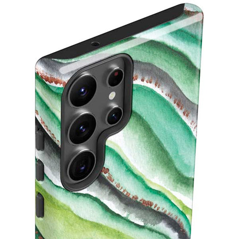 Kiwi Watercolor Geode Galaxy S23 Ultra Pro Case