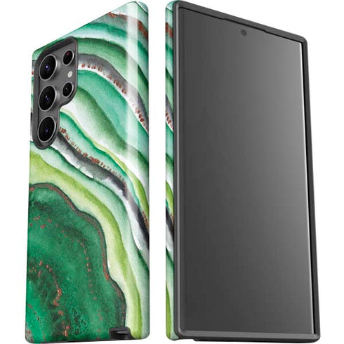 Kiwi Watercolor Geode Galaxy S23 Ultra Pro Case