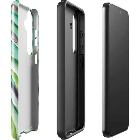 Kiwi Watercolor Geode Galaxy S25 Impact Case