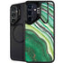 Kiwi Watercolor Geode Galaxy S25 Kickstand Case