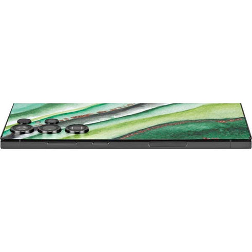 Kiwi Watercolor Geode Galaxy S24 Ultra Skin