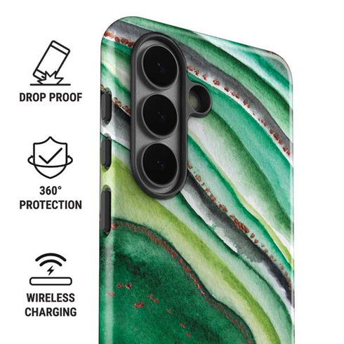 Kiwi Watercolor Geode Galaxy S26 Plus Impact Case