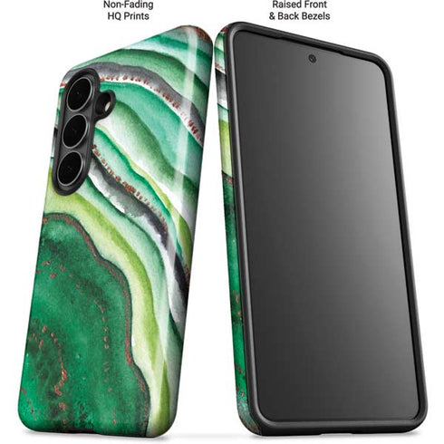 Kiwi Watercolor Geode Galaxy S26 Plus Impact Case