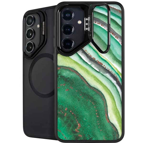 Kiwi Watercolor Geode Galaxy S26 Plus Kickstand Case