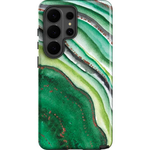 Kiwi Watercolor Geode Galaxy S26 Ultra Impact Case