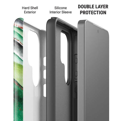Kiwi Watercolor Geode Galaxy S26 Ultra Impact Case