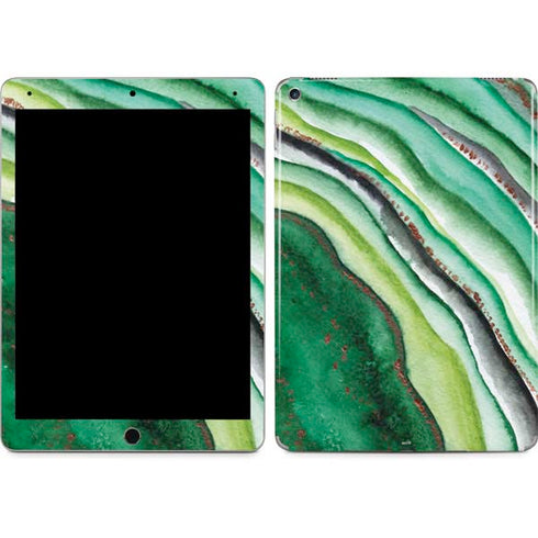Kiwi Watercolor Geode iPad Skins