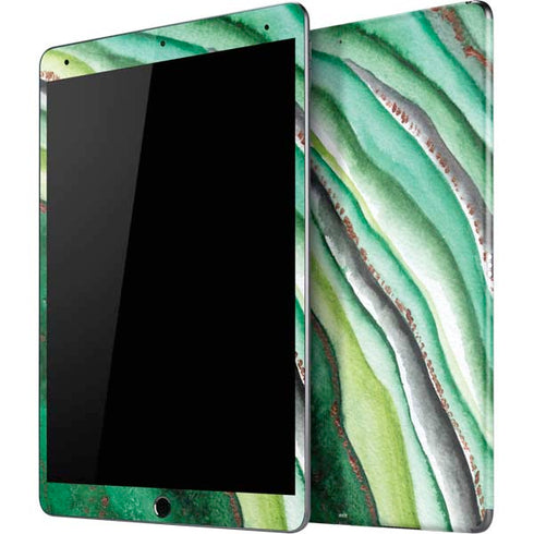 Kiwi Watercolor Geode iPad Skins