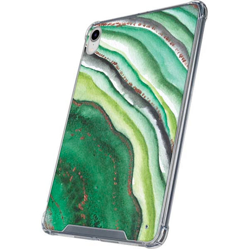 Kiwi Watercolor Geode iPad 11th Gen (2025) Clear Case