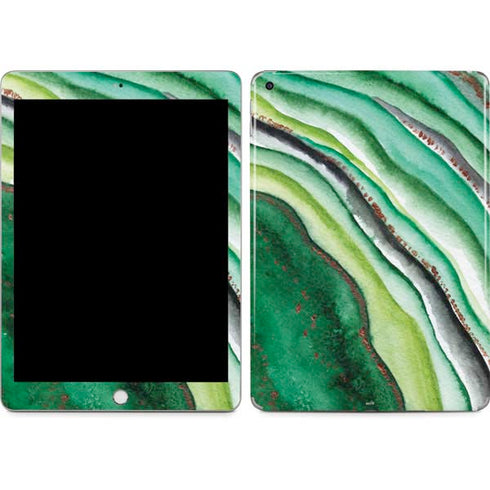 Kiwi Watercolor Geode Apple iPad Skin