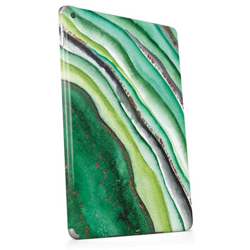Kiwi Watercolor Geode Apple iPad Skin