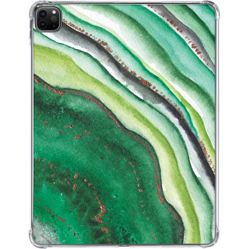 Kiwi Watercolor Geode iPad Pro 11in (2024) Clear Case