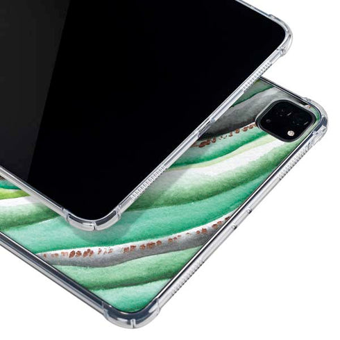 Kiwi Watercolor Geode iPad Cases