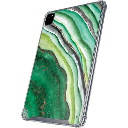 Kiwi Watercolor Geode iPad Cases