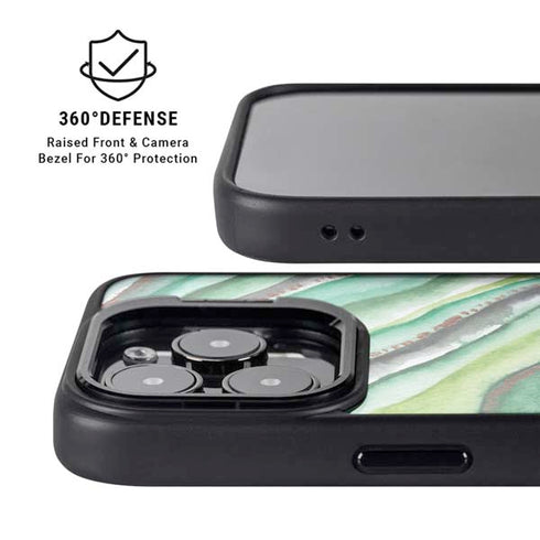 Kiwi Watercolor Geode iPhone 13 Pro Kickstand Case