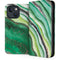 Kiwi Watercolor Geode iPhone 14 Folio Case