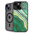 Kiwi Watercolor Geode iPhone 14 Kickstand Case