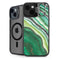 Kiwi Watercolor Geode iPhone 15 Kickstand Case