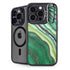Kiwi Watercolor Geode iPhone 16 Pro Max Kickstand Case